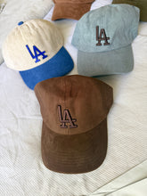 Load image into Gallery viewer, Suede Blue LA hat
