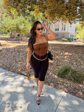 Load image into Gallery viewer, Savage suede corset top
