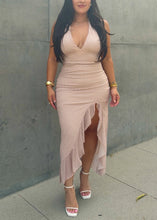 Load image into Gallery viewer, Polka dot slit dress
