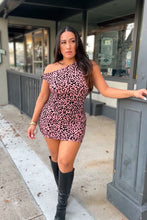 Load image into Gallery viewer, Blushing cheetah dress
