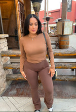 Load image into Gallery viewer, Lounge Tan ribbed top
