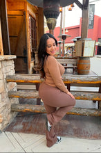 Load image into Gallery viewer, Lounge Tan ribbed top
