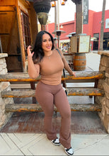 Load image into Gallery viewer, Lounge Tan ribbed top
