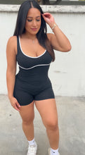Load image into Gallery viewer, Contrast white &amp; black romper
